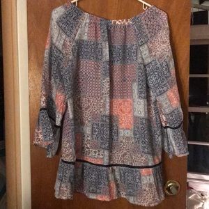 Multicolor light blouse, size M
